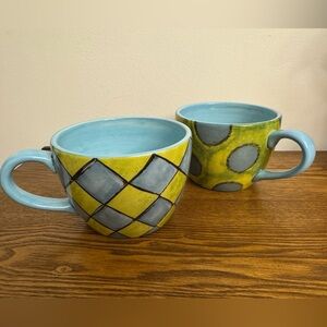 RARE Certified International "Java Time" Mugs | Set of 2 | Discontinued. GUC